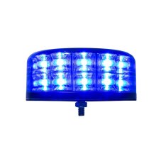 LED maják modrý 12/24V, pevná montáž, 24x LED 3W, R65 LED maják modrý 12/24V, pevná montáž, 24x LED 3W, R65