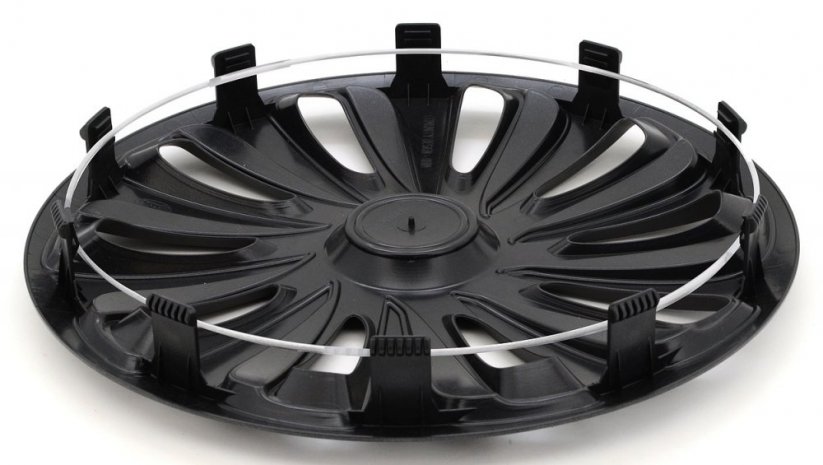 16" CALIBER Carbon wheel covers (set) silver/black