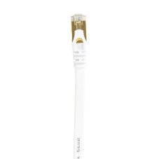 Plochý sieťový kábel S/STP CAT7, 2 x RJ45, 7,5 m, biely