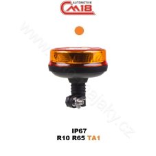 LED maják, 12-24V, 16x1W oranžový na držiaku, ECE R65