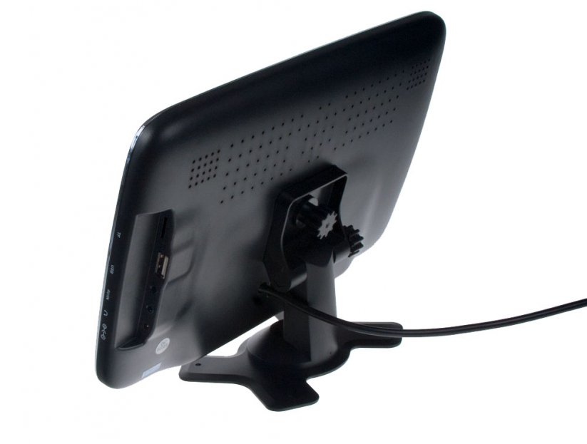 10.1" LCD monitor on backrest/dashboard with microSD/USB/FM modulator
