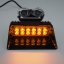 Warning light LED indoor, 12x LED 3W, 12/24V, orange, ECE R65