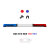 LED lightbar Optima 60 90cm blue / red, white center, ECE R65