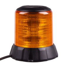Robustní oranžový LED maják, magnet, černý hliník, 96W, ECE R65