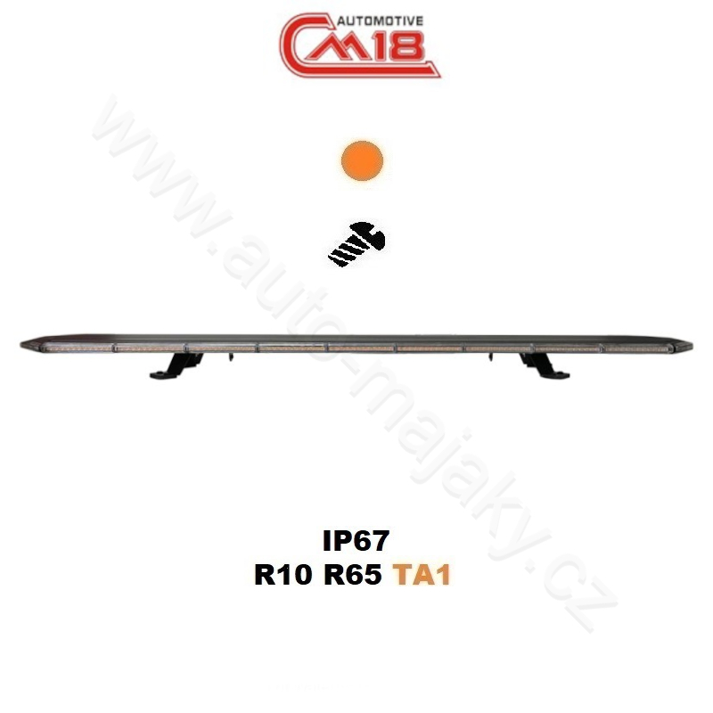 SLIM svetelná rampa 1530mm, oranžová, 12-24V, 36+216LED, ECE R65, bezdrôtový ovládač