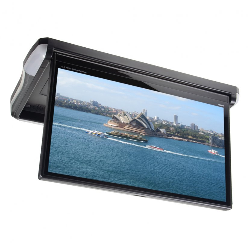 Ceiling LCD monitor 13,3" black with OS. Android HDMI/USB, remote control