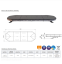 LED rampa 980 mm, oranžová, 12/24 V, ECE R65