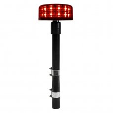 LED maják červený 12/24V, pevná montáž, 24x LED 3W, R65