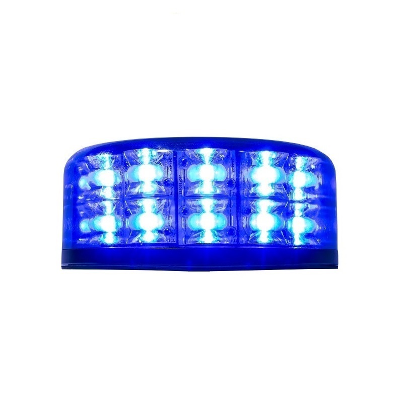 LED beacon blue 12/24V, Magnetic, 24x LED 3W, R65