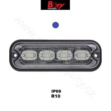 PREDATOR 4x4W LED, 12-24V, modrý, ECE R10