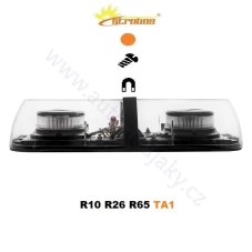 Oranžová/Clear LED svetelná mini rampa Optima Eco90, délky 50cm, výšky 9cm, 12/24V, R65 od výrobca P.P.H. STROBOS