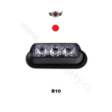 LED predátor červený 12/24V, 3X LED 1W, R10