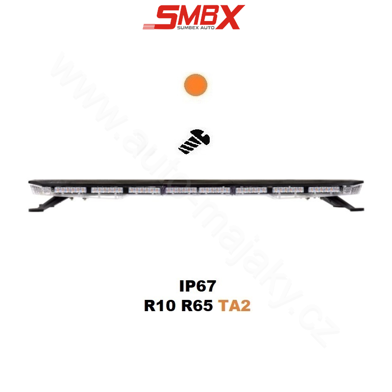LED rampa 968mm, oranžová, 12-24V, 132xLED, ECE R65