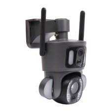 Video monitorovací kamera, Wi-Fi, duální čočka, 2x2MP, IP66 se solárním panelem