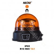 AKU LED beacon, 45x0,5W orange, magnet, R65