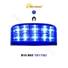 LED maják modrý 12/24V, Magnetický, 24x LED 3W, R65 LED maják modrý 12/24V, Magnetický, 24x LED 3W, R65