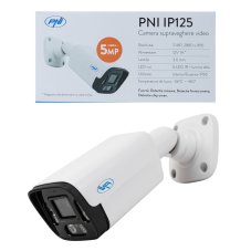 Video monitorovací kamera s IP, 5MP, H.265, ONVIF, venkovní a vnitřní IP66