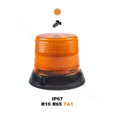 LED maják, 12-24 V, oranžový, pevná montáž, ECE R65