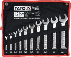 Set of 10 flat wrenches 6 - 27 mm