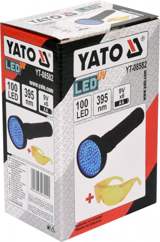 Sada UV lampy 100 LED + brýle