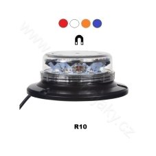 LED maják, 12-24V, 12x3W viacfarebný, magnet