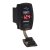 2x USB socket "Rocker" with voltmeter, red