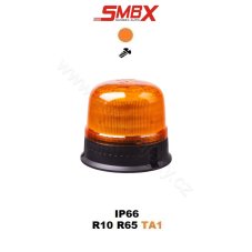 LED maják, 12-24V, 24xLED oranžový, pevná montáž, ECE R65