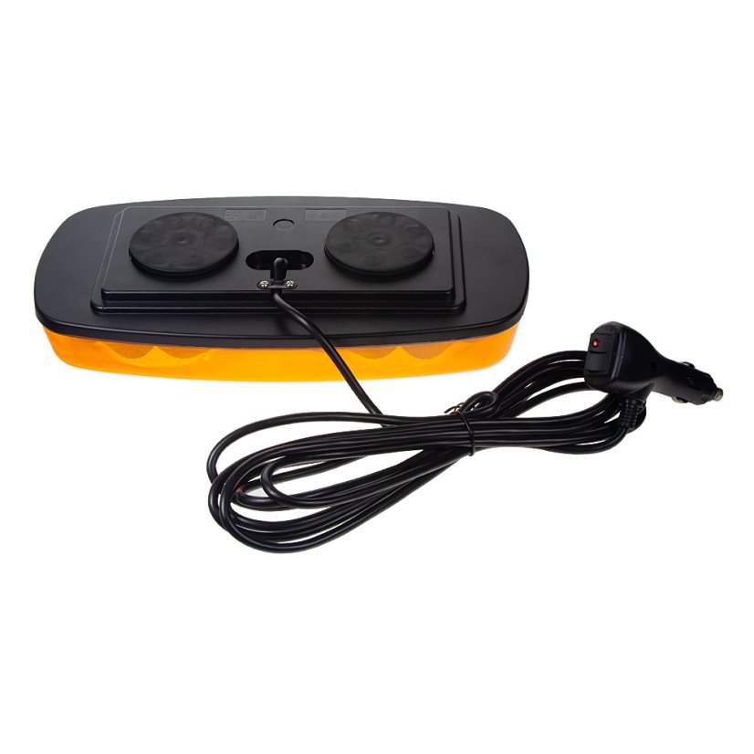 Orange LED Light Bar, 20 LEDs, Magnet, 12-24 V, 304 mm, ECE R65/R10