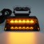 Warning light LED indoor, 6x LED 4W, 12/24V, orange, ECE R65