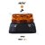 LED beacon orange with integrated audio signal 12/24V, LED 12X 3W