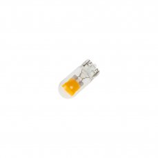 COB LED T10 oranžová, 12V, celosklo