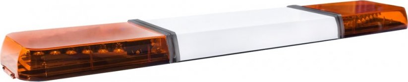LED majáková rampa Optima 60 110cm, Oranžová, bílý střed, EHK R65 - Barva: Oranžová, Bílý střed: Ano, Kryt: Barevný, LED moduly: 4ml