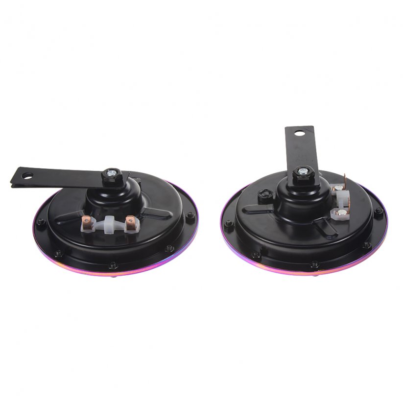 Disc horn (high and low tone), rainbow, 120mm, 12V
