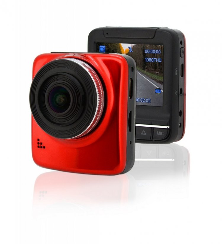Full HD 2,4" červená GPS kamera do auta