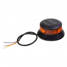 Robustný oranžový LED maják, čierny hliník, 36 W, ECE R65
