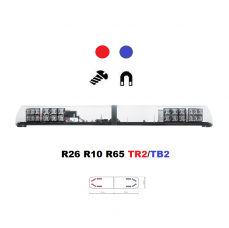 LED majáková rampa Optima 90/2P 90cm modro/ červená, EHK R65