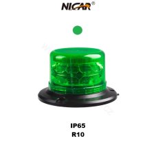 LED beacon, 12-24V, 24xLED green, magnet