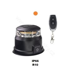 AKU LED maják, oranžový, diaľkové ovládanie, magnet, R10