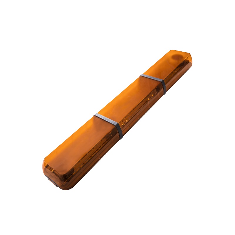Another view of the orange LED lightbar Optima Eco90, length 140cm, height 9cm, 12/24V, R65 by P.P.H. STROBOS