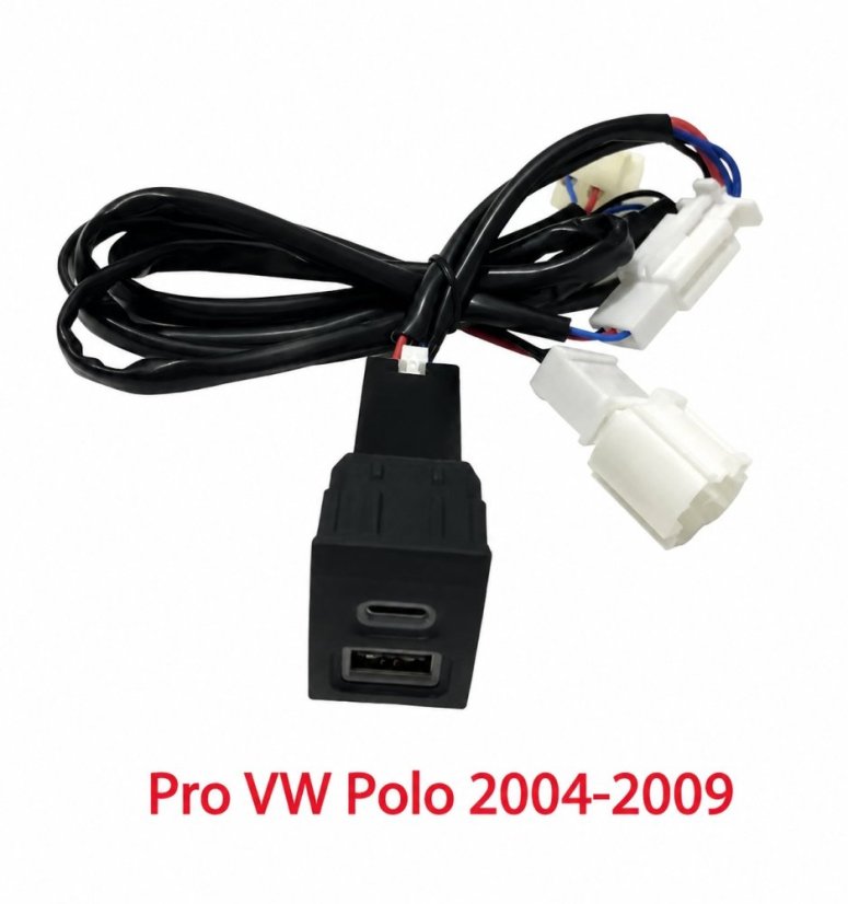 USB-C + USB QC3.0 nabíječka do VW Polo 2004-2009