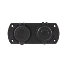Dvojitá zásuvka do panelu 1x CL + 2x nabíječka USB voděodolná