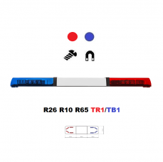 LED majáková rampa Optima 60 90cm modro/ červená, bílý střed, EHK R65