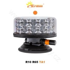 LED maják oranžový 12/24V, vákuový držiak 140Km/H, 24x LED 3W, R65