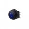 Round cradle switch, waterproof, 20A blue with backlight