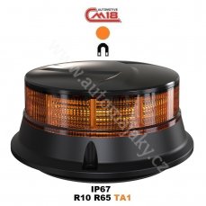 LED maják, 12-24V, 30x0,7W, oranžový, magnet, R65