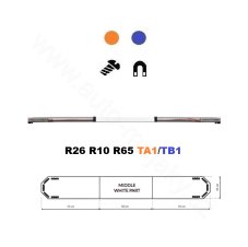 LED majáková rampa Montana 160cm, Modro-oranžová, EHK R65