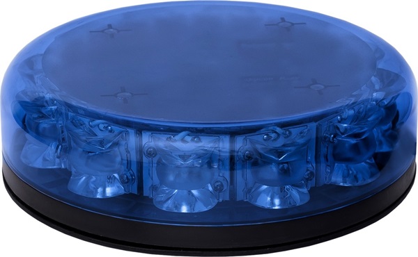 Jiný pohled na profesionální modrý LED maják BAQUDA.TS.M od výrobce Strobos
