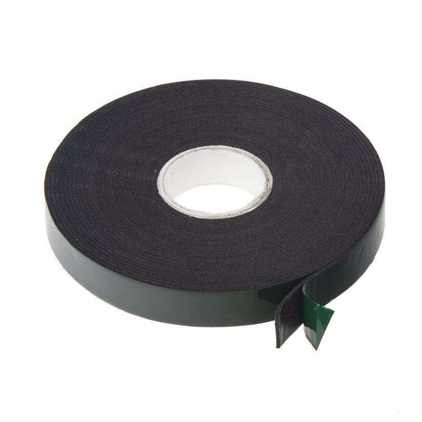Double-sided adhesive tape black, 12mm x 5m