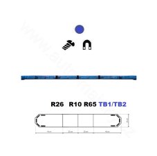 LED majáková rampa Montana 140cm, Modrá, EHK R65