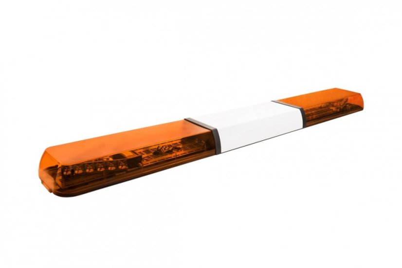 LED majáková rampa Optima 90 160cm, Oranžová, bílý střed, EHK R65 - Barva: Oranžová, Bílý střed: Ano, Kryt: Barevný, LED moduly: 4ml